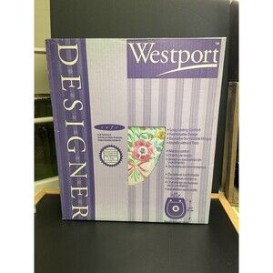 Vintage Westport Designer Toilet Seat NOS Flowers Embroidered Floral MCM